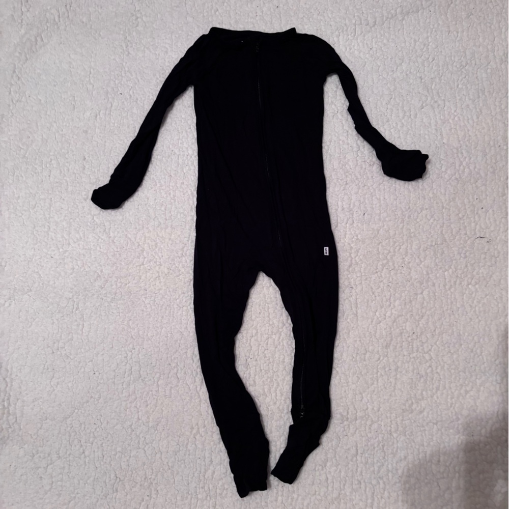 Little Sleepies Black Long-Sleeve Zippy